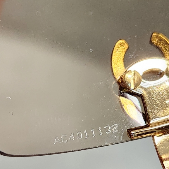 Vintage Authentic Chanel Rhinestone CC Rimless Gradient Gold Sunglasses 4092B - Picture 7 of 15